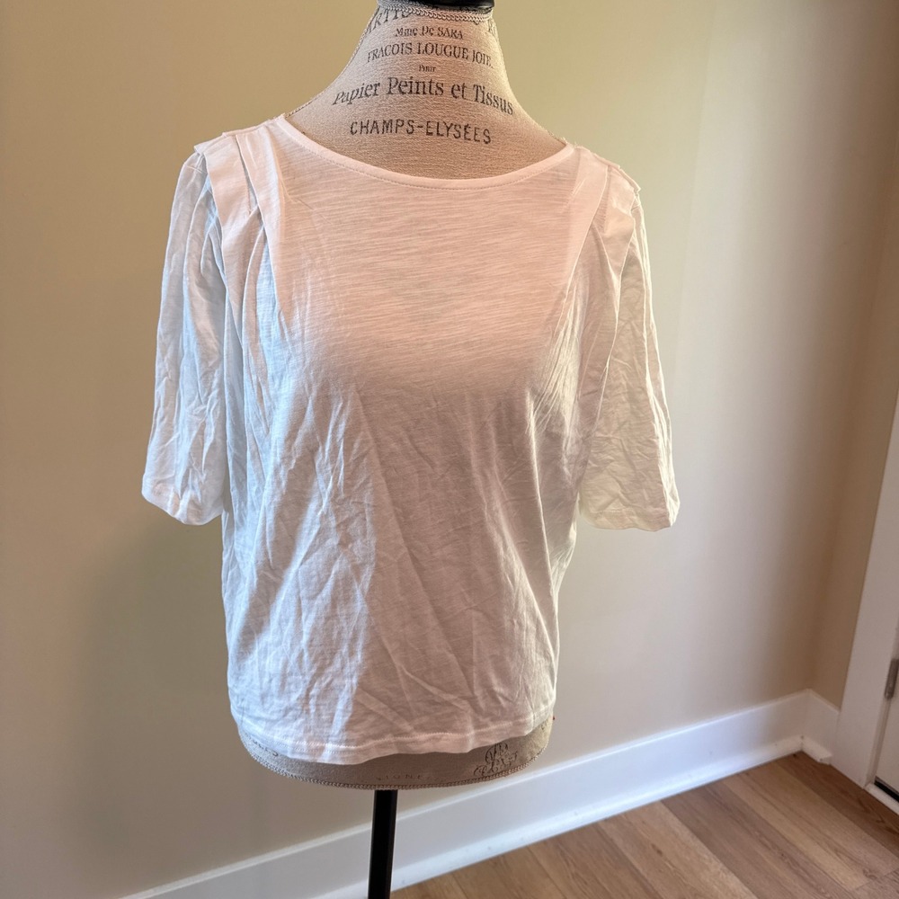 Easy Clothes Women's White Open Back‎ Tie Blouse Size S/M
